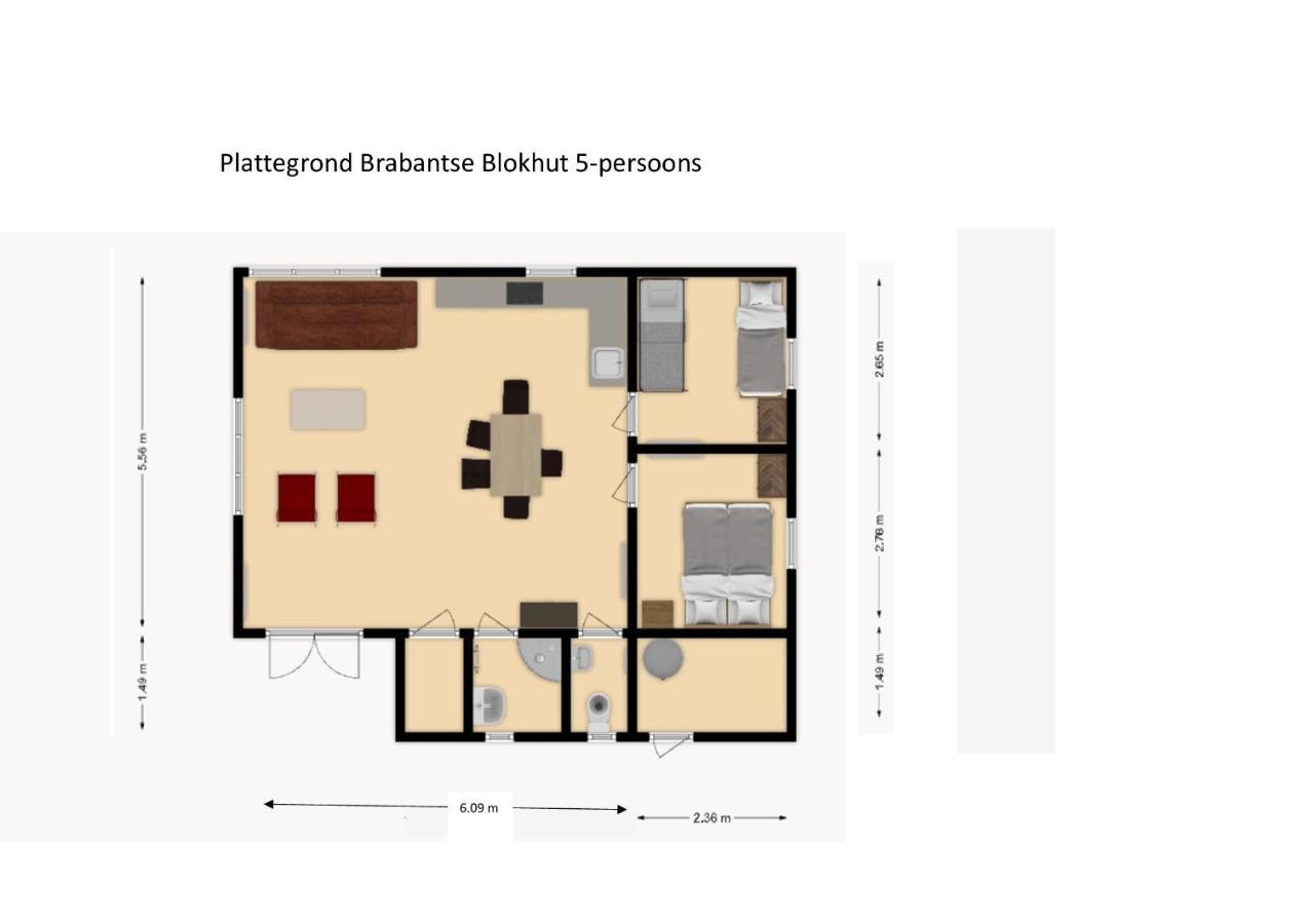 Vakantiepark 'T Urkerbos - 5 Persoons Brabantse Blokhut Εξωτερικό φωτογραφία